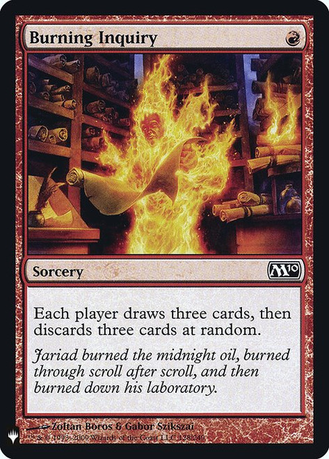 Burning Inquiry (PLST) (Foil) (#M10-128)