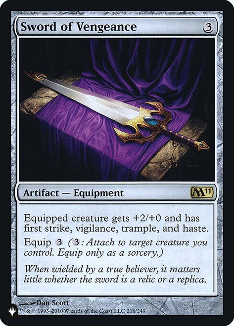 Sword of Vengeance (PLST) (Foil) (#M11-216)