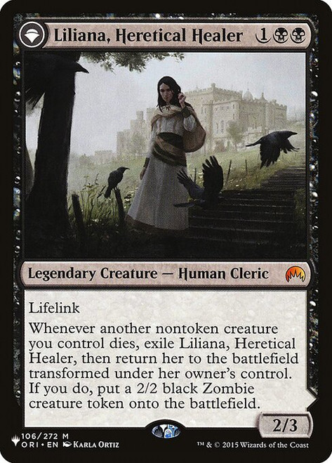 Liliana, Heretical Healer // Liliana, Defiant Necromancer (PLST) (#ORI-106)