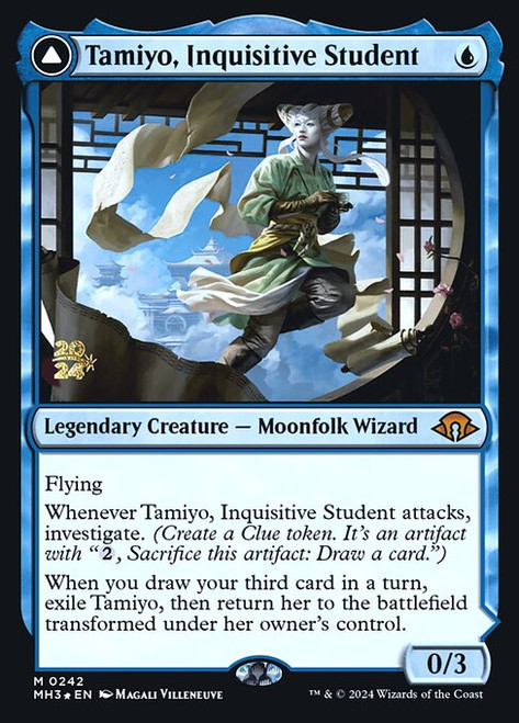 Tamiyo, Inquisitive Student // Tamiyo, Seasoned Scholar (PMH3) (Foil) (#242s)