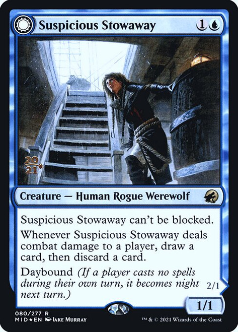 Suspicious Stowaway // Seafaring Werewolf (PMID) (Foil) (#80s)