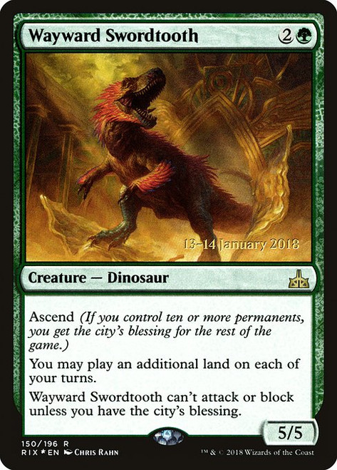 Wayward Swordtooth (PRIX) (Foil) (#150s)
