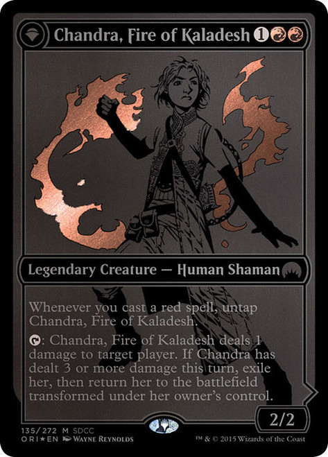 Chandra, Fire of Kaladesh // Chandra, Roaring Flame (PS15) (Foil) (#135)