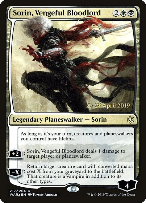 Sorin, Vengeful Bloodlord (PWAR) (Foil) (#217s)