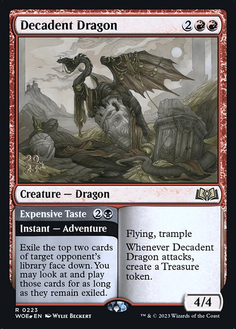 Decadent Dragon // Expensive Taste (PWOE) (Foil) (#223s)