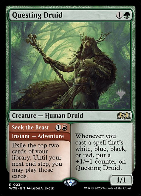 Questing Druid // Seek the Beast (PWOE) (Foil) (#234p)