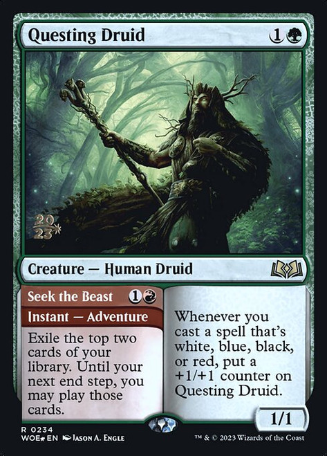 Questing Druid // Seek the Beast (PWOE) (Foil) (#234s)