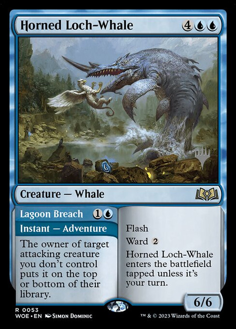 Horned Loch-Whale // Lagoon Breach (PWOE) (Foil) (#53p)