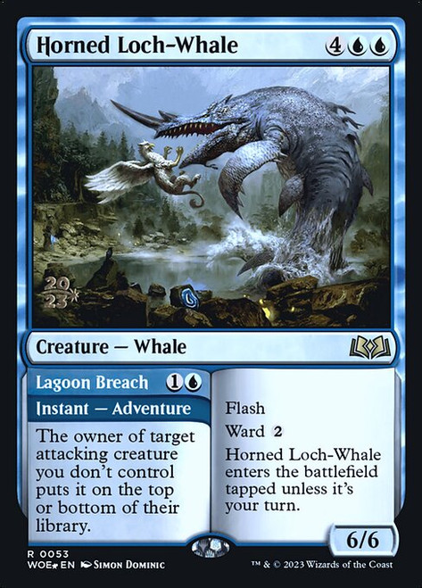 Horned Loch-Whale // Lagoon Breach (PWOE) (Foil) (#53s)