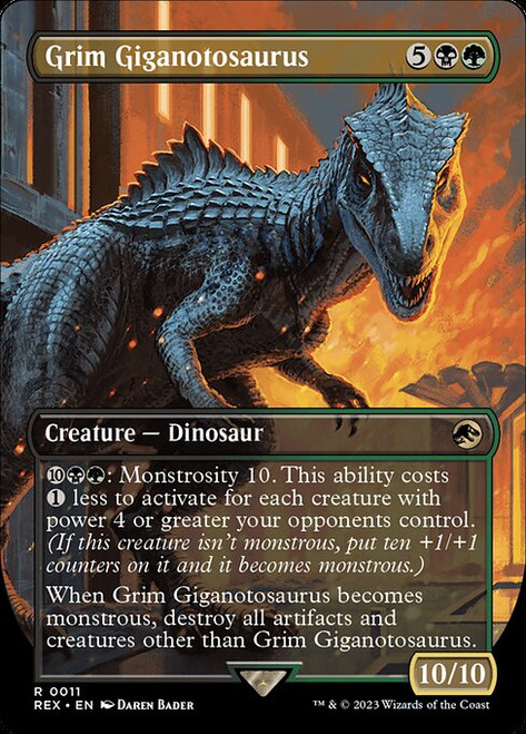 Grim Giganotosaurus (REX) (Foil) (Borderless) (#11)