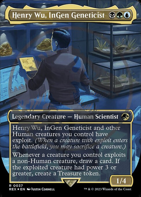Henry Wu, InGen Geneticist (REX) (Foil) (Borderless) (#37)