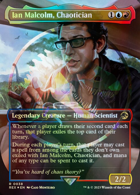 Ian Malcolm, Chaotician (REX) (Foil) (Borderless) (#38)