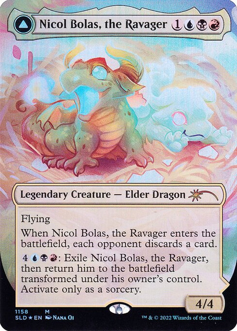Nicol Bolas, the Ravager // Nicol Bolas, the Arisen (SLD) (Foil) (Borderless) (#1158)