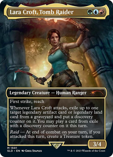 Lara Croft, Tomb Raider (SLD) (Foil) (Borderless) (#1501)