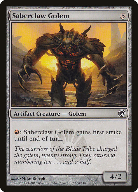 Saberclaw Golem (SOM) (Foil) (#200)