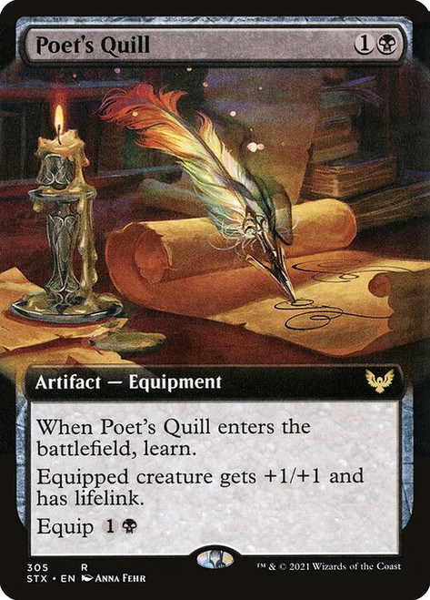 Poet's Quill (STX) (Foil) (Extended Art) (#305)
