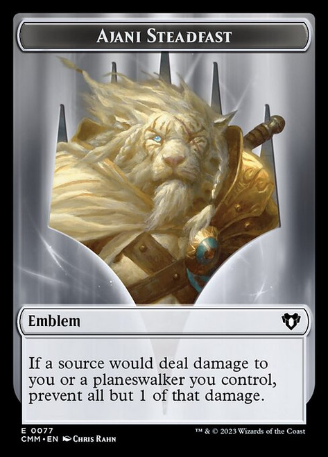 Ajani Steadfast Emblem (TCMM) (Foil) (#77)