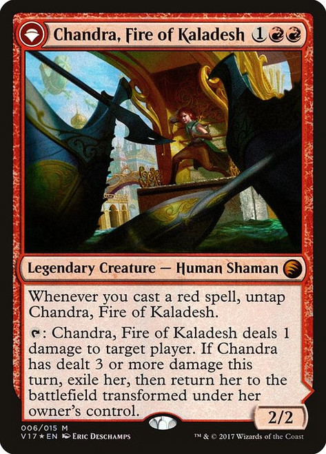Chandra, Fire of Kaladesh // Chandra, Roaring Flame (V17) (Foil) (#6)