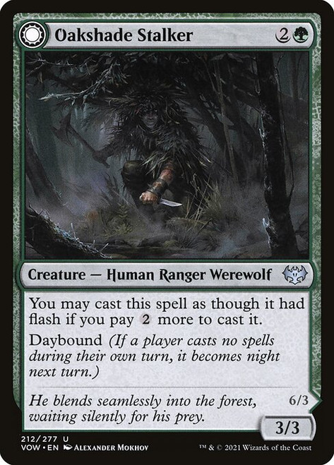 Oakshade Stalker // Moonlit Ambusher (VOW) (Foil) (#212)