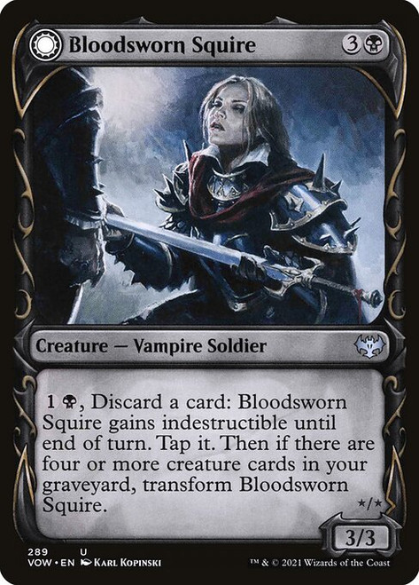 Bloodsworn Squire // Bloodsworn Knight (VOW) (Foil) (Showcase) (#289)