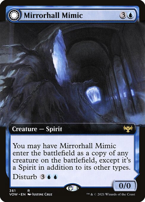 Mirrorhall Mimic // Ghastly Mimicry (VOW) (Foil) (Extended Art) (#361)