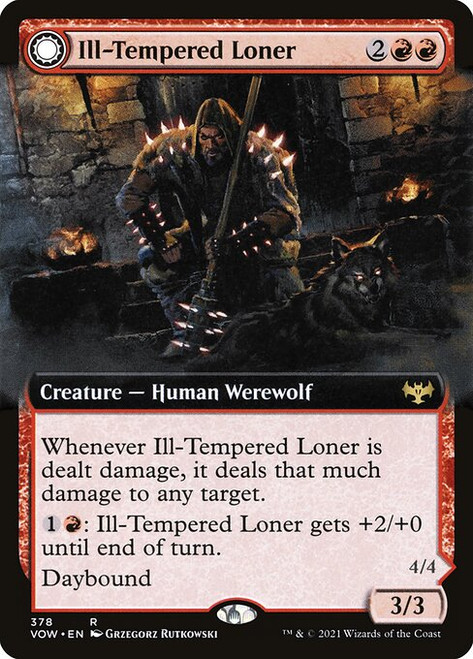 Ill-Tempered Loner // Howlpack Avenger (VOW) (Extended Art) (#378)