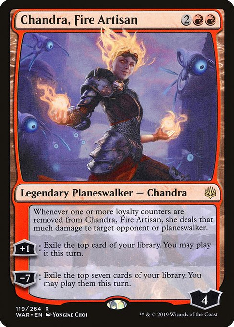 Chandra, Fire Artisan (WAR) (Foil) (#119)