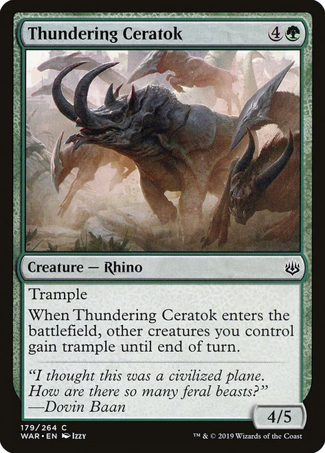 Thundering Ceratok (WAR) (Foil) (#179)