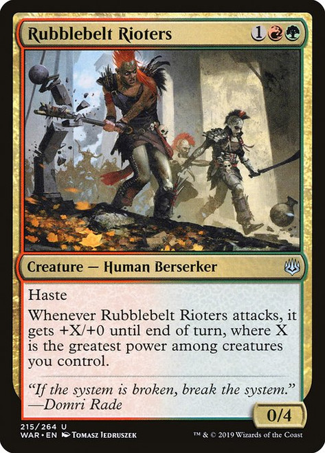 Rubblebelt Rioters (WAR) (Foil) (#215)