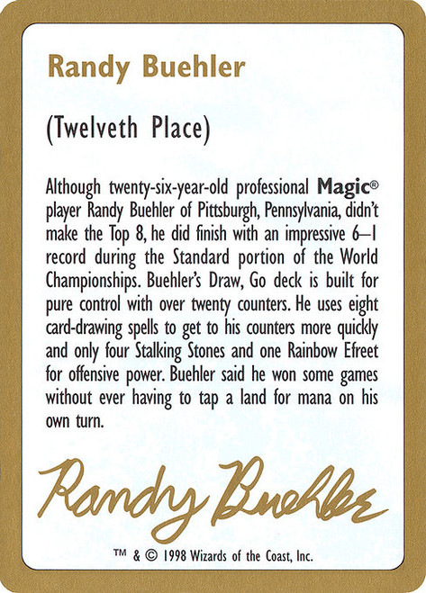 Randy Buehler Bio (WC98) (#rb0a)