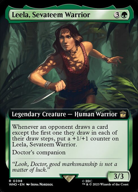 Leela, Sevateem Warrior (WHO) (Foil) (Extended Art) (#398)