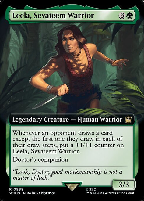 Leela, Sevateem Warrior (WHO) (SurgeFoil) (Extended Art) (#989)