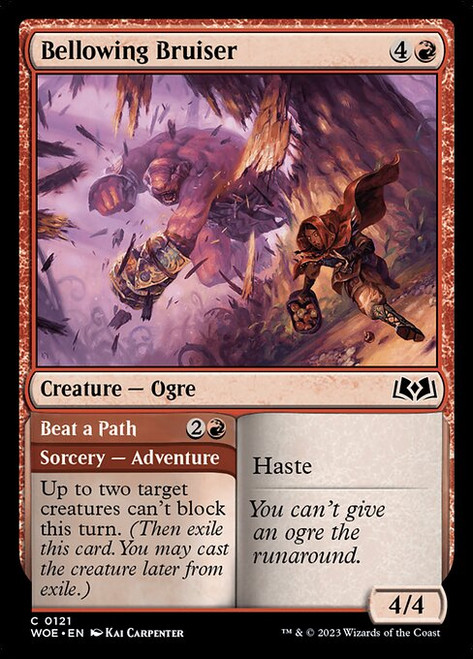 Bellowing Bruiser // Beat a Path (WOE) (Foil) (#121)