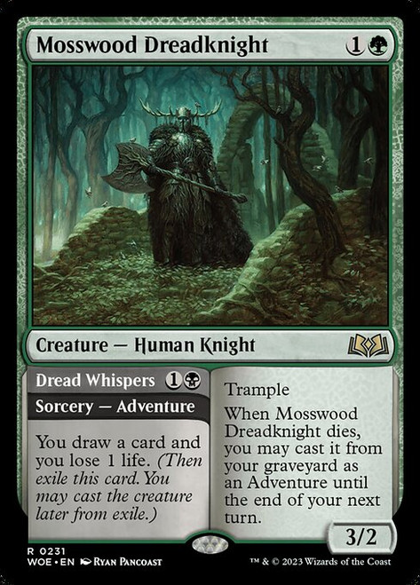 Mosswood Dreadknight // Dread Whispers (WOE) (Foil) (#231)