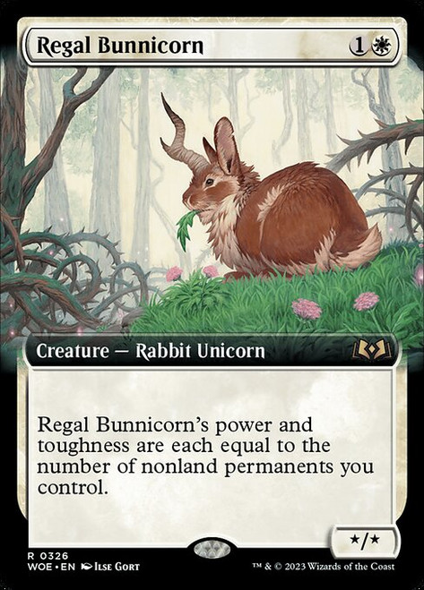Regal Bunnicorn (WOE) (Foil) (Extended Art) (#326)