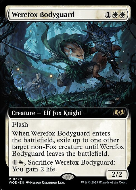 Werefox Bodyguard (WOE) (Foil) (Extended Art) (#329)