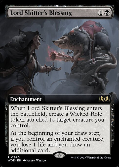 Lord Skitter's Blessing (WOE) (Foil) (Extended Art) (#340)