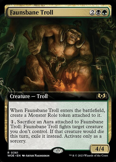Faunsbane Troll (WOE) (Extended Art) (#361)