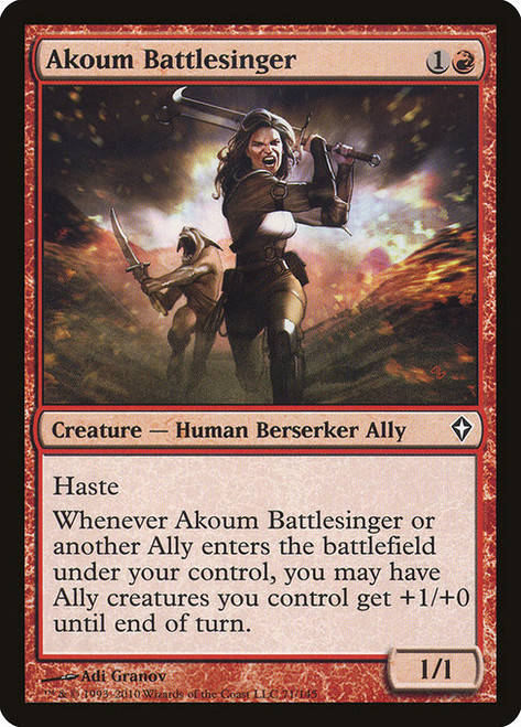 Akoum Battlesinger (WWK) (Foil) (#71)