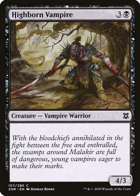 Highborn Vampire (ZNR) (Foil) (#107)