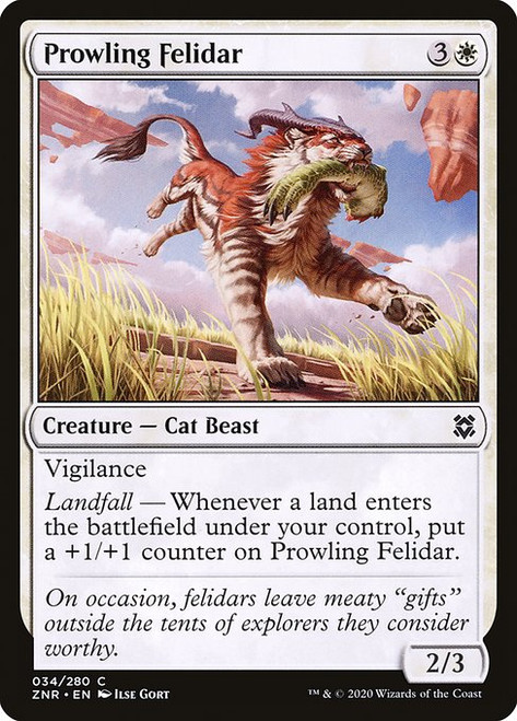 Prowling Felidar (ZNR) (Foil) (#34)