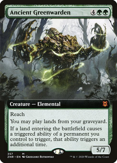 Ancient Greenwarden (ZNR) (Foil) (Extended Art) (#357)
