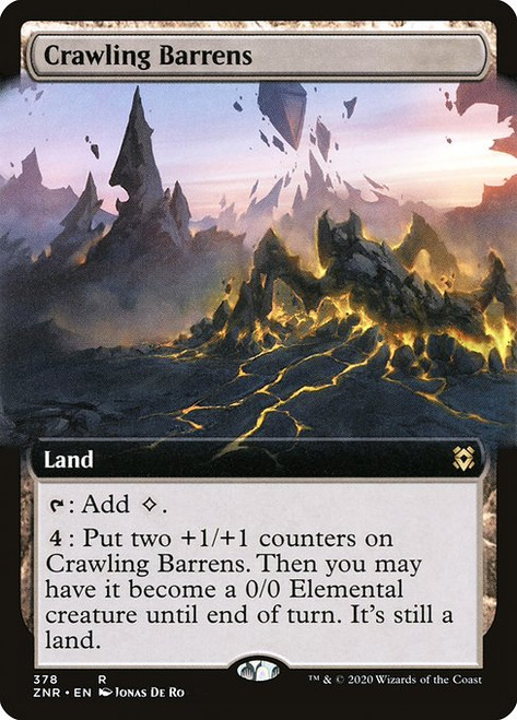 Crawling Barrens (ZNR) (Foil) (Extended Art) (#378)