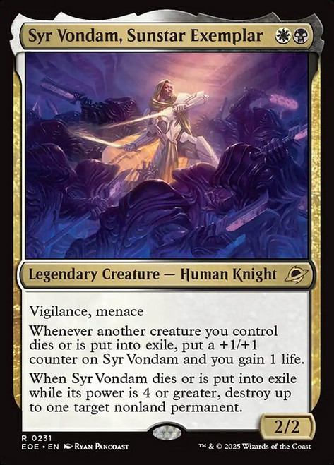 Syr Vondam, Sunstar Exemplar (EOE) (Foil) (#231)