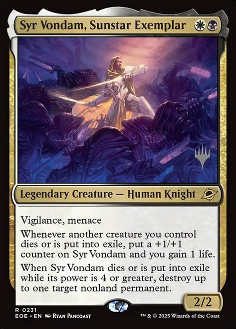 Syr Vondam, Sunstar Exemplar (PEOE) (Foil) (#231p)