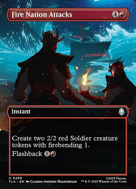 Fire Nation Attacks (TLA) (Foil) (Borderless) (#299)