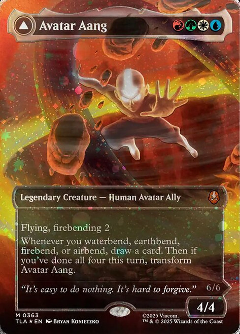 Avatar Aang // Aang, Master of Elements (TLA) (Raised Foil) (Borderless) (#363)