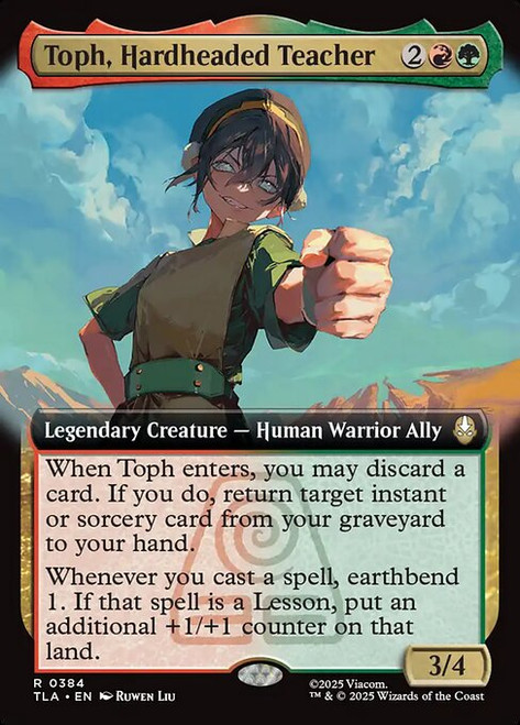 Toph, Hardheaded Teacher (TLA) (Foil) (Extended Art) (#384)