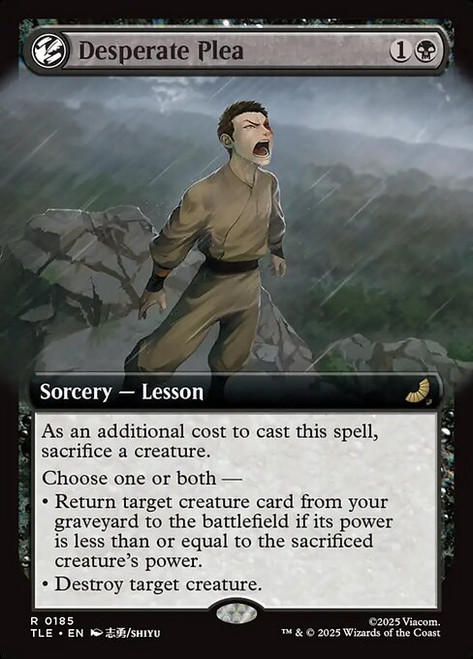 Desperate Plea (TLE) (Foil) (Extended Art) (#185)
