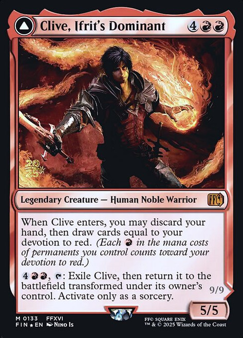 Clive, Ifrit's Dominant // Ifrit, Warden of Inferno (PFIN) (Foil) (#133s)